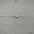 925 Sterling Silver Bracelet : 4.12gms Natural Agate Gemstone Plain Oval Shape Bezel Set Chain Bracelet 8"