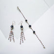 Blue & Multi Sapphire Gemstone With 925 Sterling Silver Jewelry : 8.61gms Natural Untreated Beaded Bracelet Drop Dangle Earring Jewelry Set