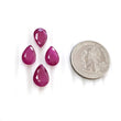 Ruby Gemstone Normal Cut : 14.30cts Natural Untreated Unheated Red Ruby Pear Shape 12*8mm - 13*9mm 4pcs