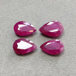 Ruby Gemstone Normal Cut : 14.30cts Natural Untreated Unheated Red Ruby Pear Shape 12*8mm - 13*9mm 4pcs