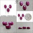 Ruby Gemstone Normal Cut : Natural Untreated Unheated Red Ruby Oval & Cushion Shape 3pcs Set