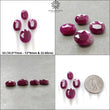 Ruby Gemstone Normal Cut : Natural Untreated Unheated Red Ruby Oval & Baguette Shape 3pcs Set