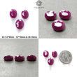 Ruby Gemstone Normal Cut : Natural Untreated Unheated Red Ruby Oval Shape 3pcs Set