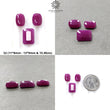 Ruby Gemstone Normal Cut : Natural Untreated Unheated Red Ruby Pear Oval & Baguette Shape 3pcs Set