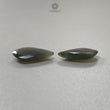 Labradorite Gemstone Fancy Faceted Cut: Natural Untreated Blue Labradorite Pear And Oval Shapes Pair For Jewelry