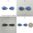 Labradorite Gemstone Fancy Faceted Cut: Natural Untreated Blue Labradorite Pear And Oval Shapes Pair For Jewelry