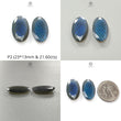 Labradorite Gemstone Fancy Faceted Cut: Natural Untreated Blue Labradorite Pear And Oval Shapes Pair For Jewelry