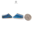 Labradorite Cabochon Fancy Cut: 36.80cts Natural Untreated Unheated Blue Labradorite Uneven Shape 18*36mm Pair For Jewelry