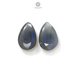 Labradorite Cabochon Fancy Cut: 9.00cts Natural Untreated Unheated Blue Labradorite Pear Shape 17*10mm Pair For Jewelry