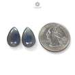 Labradorite Cabochon Fancy Cut: 9.00cts Natural Untreated Unheated Blue Labradorite Pear Shape 17*10mm Pair For Jewelry