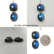 Blue Labradorite Gemstone Cabochon: Natural Untreated Labradorite Oval, Baguette, Cushion Shapes 2pcs Set