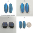 Rainbow Flashing Labradorite Gemstone Flat Slices: Natural Untreated Blue Labradorite Baguette & Oval Shape Pair For Jewelry