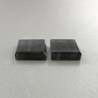 Rainbow Flashing Labradorite Gemstone Flat Slices: Natural Untreated Blue Labradorite Baguette Shape Pair For Jewelry