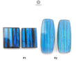 Rainbow Flashing Labradorite Gemstone Flat Slices: Natural Untreated Blue Labradorite Baguette Shape Pair For Jewelry