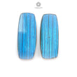 Rainbow Flashing Labradorite Gemstone Flat Slices: Natural Untreated Blue Labradorite Baguette Shape Pair For Jewelry