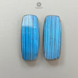 Rainbow Flashing Labradorite Gemstone Flat Slices: Natural Untreated Blue Labradorite Baguette Shape Pair For Jewelry