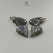 Blue Labradorite Gemstone Carving: Natural Untreated Unheated Labradorite Hand Carved Butterfly, Angel Wings 4pcs Set For Jewelry