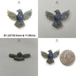 Blue Labradorite Gemstone Carving: Natural Untreated Unheated Labradorite Hand Carved Bird 1pc For Jewelry