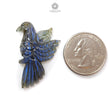 Blue Labradorite Gemstone Carving: Natural Untreated Unheated Labradorite Hand Carved Bird 1pc For Jewelry