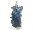 Blue Labradorite Gemstone Carving: Natural Untreated Unheated Labradorite Hand Carved Peacock 1pc For Jewelry