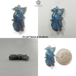 Blue Labradorite Gemstone Carving: Natural Untreated Unheated Labradorite Hand Carved Peacock 1pc For Jewelry