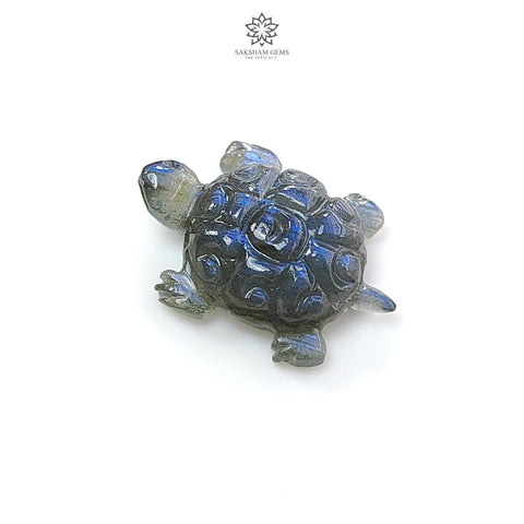 Blue Labradorite Gemstone Hand Carved Tortoise