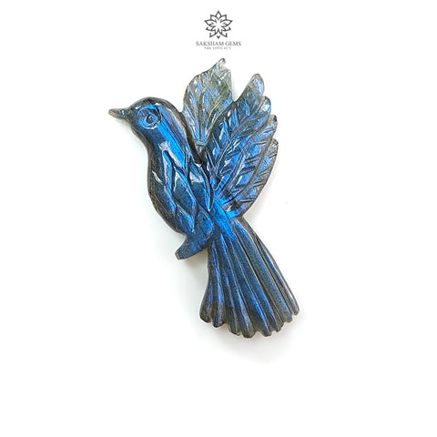 Blue Labradorite Gemstone Hand Carved Bird