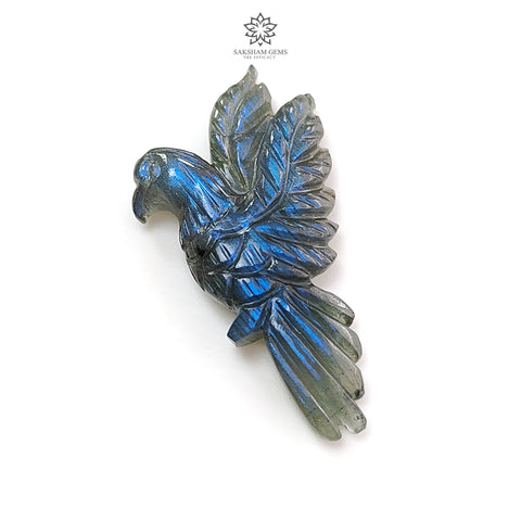  Blue Labradorite Gemstone Hand Carved Bird