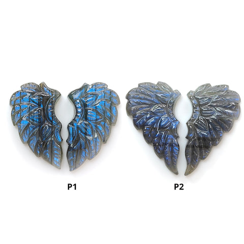 Rainbow Flashing Blue Labradorite Gemstone Carving