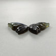 Rainbow Flashing Blue Labradorite Gemstone Carving: Natural Untreated Unheated Labradorite February Birthstone Hand Carved Butterfly Pair