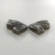 Rainbow Flashing Blue Labradorite Gemstone Carving: Natural Untreated Unheated Labradorite February Birthstone Hand Carved Butterfly Pair