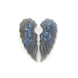 Rainbow Flashing Blue Labradorite Gemstone Carving: Natural Untreated Unheated February Birthstone Labradorite  Hand Carved Angel Wings