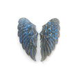 Rainbow Flashing Blue Labradorite Gemstone Carving: Natural Untreated Unheated February Birthstone Labradorite  Hand Carved Angel Wings