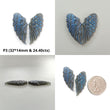 Rainbow Flashing Blue Labradorite Gemstone Carving: Natural Untreated Unheated February Birthstone Labradorite  Hand Carved Angel Wings