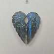 Blue Labradorite Gemstone Carving: 26.90cts Natural Untreated Unheated Labradorite Hand Carved Angel Wings 2pc For Jewelry 33*14mm