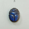 Blue Labradorite Gemstone Carving: 25.30cts Natural Untreated Unheated Labradorite Hand Carved Scarab 23.5*18mm 1pc for Jewelry