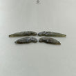 Blue Labradorite Gemstone Carving: Natural Untreated Unheated Labradorite Hand Carved Angel Wings 4pcs Set for Jewelry