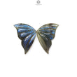 Blue Labradorite Gemstone Carving: Natural Untreated Unheated Labradorite Hand Carved Butterfly Pair for Jewelry