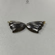 Blue Labradorite Gemstone Carving: Natural Untreated Unheated Labradorite Hand Carved Butterfly Pair for Jewelry