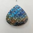 Blue Labradorite Gemstone Carving: 85.10cts Natural Untreated Unheated Labradorite Hand Carved Heart Shape 42*40.5mm 1pc For Jewelry