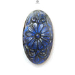 Blue Labradorite Gemstone Carving: Natural Untreated Fire Labradorite February Birthstone Hand Carved Oval Shape 1pc