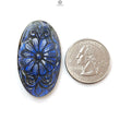 Blue Labradorite Gemstone Carving: Natural Untreated Fire Labradorite February Birthstone Hand Carved Oval Shape 1pc