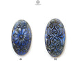 Blue Labradorite Gemstone Carving: Natural Untreated Fire Labradorite February Birthstone Hand Carved Oval Shape 1pc