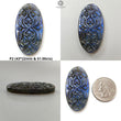 Blue Labradorite Gemstone Carving: Natural Untreated Fire Labradorite February Birthstone Hand Carved Oval Shape 1pc