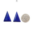 Lapis Lazuli Gemstone Faceted Cut: 23.90cts Natural Untreated Blue Lapis Lazuli Triangle Shape 29.5*22mm Pair September Birthstone