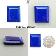 Lapis Lazuli Gemstone Faceted Cut: Natural Untreated Unheated Blue Lapis Lazuli Octagon Shape 1pc for Jewelry September Birthstone