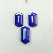 Lapis Lazuli Gemstone Step Cut: 38.20cts Natural Untreated Blue Lapis Lazuli Faceted Hexagon Shape 23*12mm - 27.5*14.5mm 3pcs Set