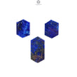 Lapis Lazuli Gemstone Flat Slices: Natural Untreated Blue Lapis Lazuli Hexagon Shape 2pcs, 3pcs Set for Jewelry September Birthstone