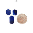 Lapis Lazuli Gemstone Flat Slices: Natural Untreated Blue Lapis Lazuli Hexagon Shape 2pcs, 3pcs Set for Jewelry September Birthstone