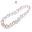 Pink Rose Quartz Loose Beads: 660.00cts Natural Untreated Quartz Fancy Shape Hand Carved Beads 15.5*12.5mm - 31*22mm 20"